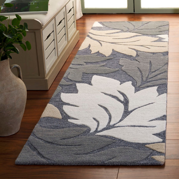 Safavieh Jardin Exquisite Hand-tufted Area Rug In Elegant Ivory And Grey For Timeless Home Decor Style Grey ,Beige 80% Wool & 20% Cotton Jar402f-9