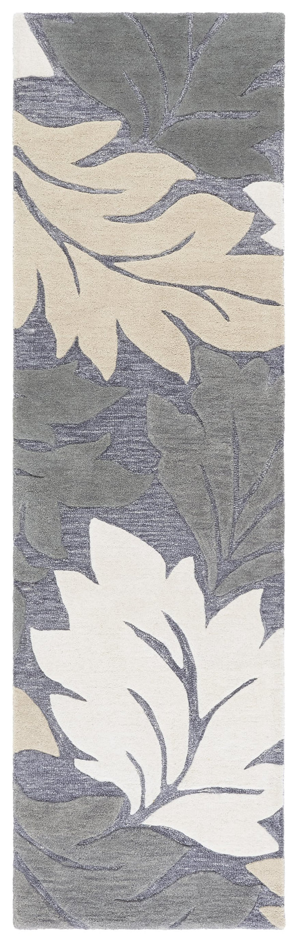 Safavieh Jardin Handtufted Runner Area Rug - Luxurious Wool & Cotton Blend For Elegant Home Décor Grey ,Beige 80% Wool & 20% Cotton Jar402f-28