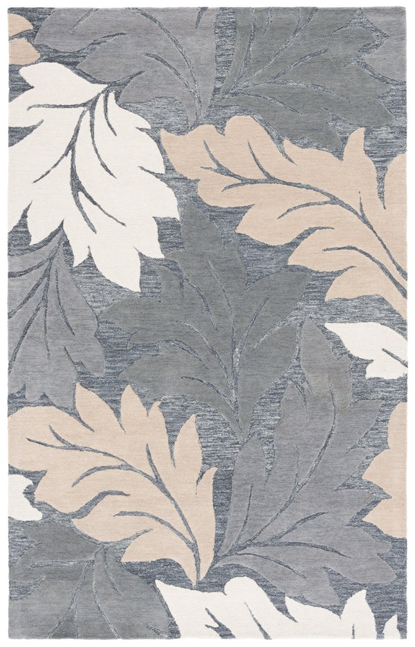 Safavieh Jardin Handtufted Runner Area Rug - Luxurious Wool & Cotton Blend For Elegant Home Décor Grey ,Beige 80% Wool & 20% Cotton Jar402f-5