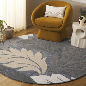 Safavieh Jardin Handtufted Runner Area Rug - Luxurious Wool & Cotton Blend For Elegant Home Décor Grey ,Beige 80% Wool & 20% Cotton Jar402f-6r