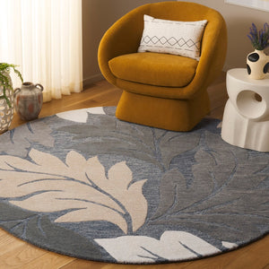 Safavieh Jardin Exquisite Hand-tufted Area Rug In Elegant Ivory And Grey For Timeless Home Decor Style Grey ,Beige 80% Wool & 20% Cotton Jar402f-9