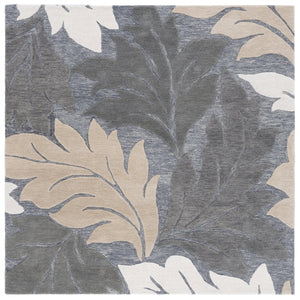 Safavieh Jardin Handtufted Runner Area Rug - Luxurious Wool & Cotton Blend For Elegant Home Décor Grey ,Beige 80% Wool & 20% Cotton Jar402f-6sq