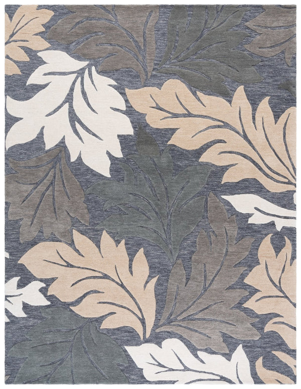 Safavieh Jardin Handtufted Runner Area Rug - Luxurious Wool & Cotton Blend For Elegant Home Décor Grey ,Beige 80% Wool & 20% Cotton Jar402f-8