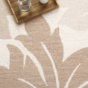 Safavieh Jardin Handtufted Runner Area Rug - Luxurious Wool & Cotton Blend For Elegant Home Décor Ivory ,Brown 80% Wool & 20% Cotton Jar402t-5