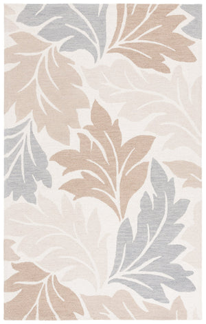 Safavieh Jardin Handtufted Runner Area Rug - Luxurious Wool & Cotton Blend For Elegant Home Décor Ivory ,Brown 80% Wool & 20% Cotton Jar402t-5