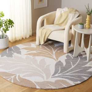 Safavieh Jardin Exquisite Hand-tufted Area Rug In Elegant Ivory And Grey For Timeless Home Decor Style Ivory ,Brown 80% Wool & 20% Cotton Jar402t-6