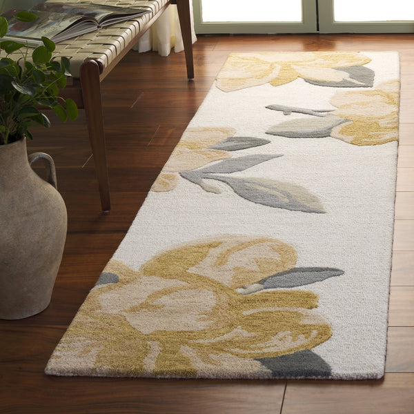 Safavieh Jardin Luxurious Handtufted Area Rug In Elegant Ivory And Beige – Enhance Your Home's Style Today! Ivory ,Beige 80% Wool & 20% Cotton Jar403b-28