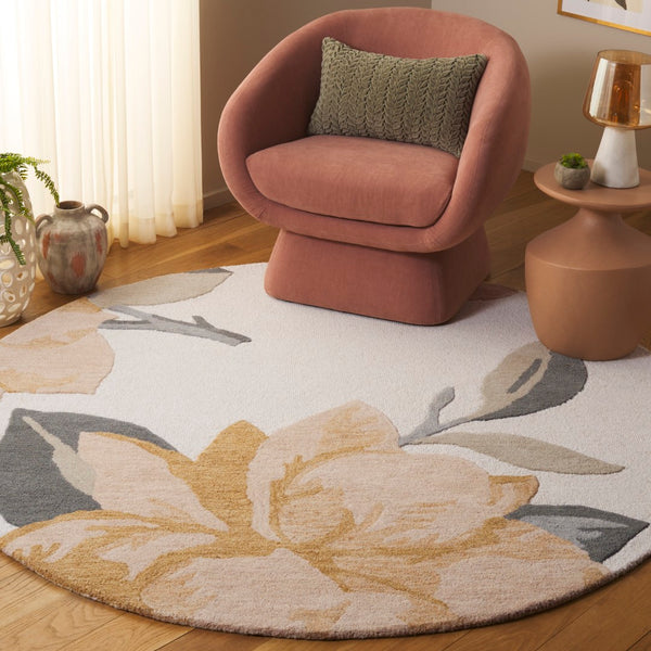 Safavieh Jardin Hand-tufted Area Rug In Ivory And Beige – Elegant Wool-cotton Blend For Timeless Decor Ivory ,Beige 80% Wool & 20% Cotton Jar403b-9