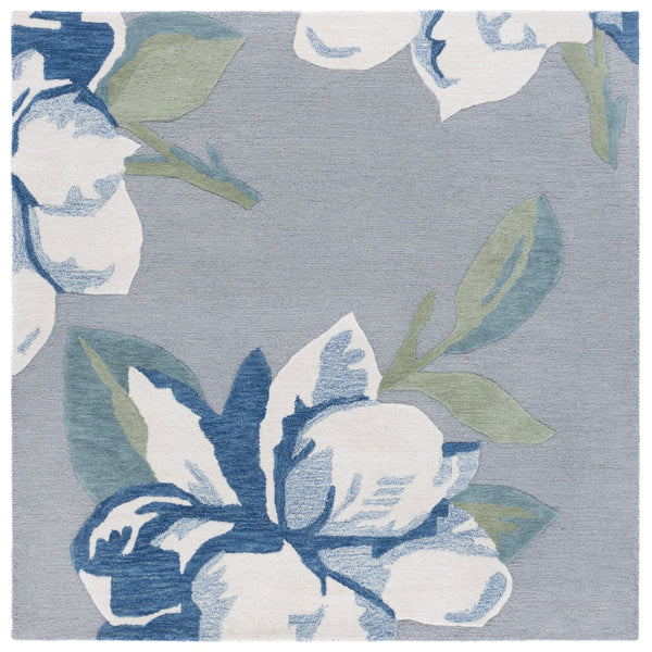 Safavieh Jardin Luxurious Handtufted Area Rug In Elegant Ivory And Beige – Enhance Your Home's Style Today! Grey ,Ivory 80% Wool & 20% Cotton Jar403f-6sq