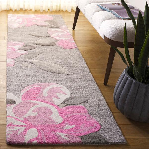 Safavieh Jardin Hand-tufted Area Rug In Ivory And Beige – Elegant Wool-cotton Blend For Timeless Decor Grey ,Pink 80% Wool & 20% Cotton Jar403u-6