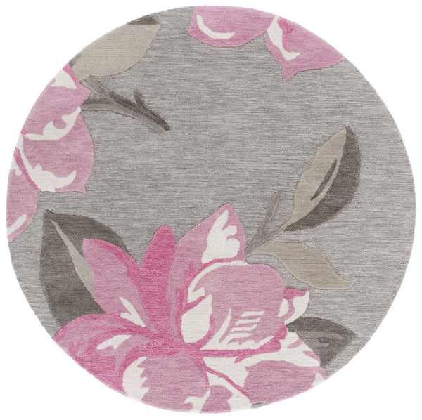 Safavieh Jardin Luxurious Handtufted Area Rug In Elegant Ivory And Beige – Enhance Your Home's Style Today! Grey ,Pink 80% Wool & 20% Cotton Jar403u-6r