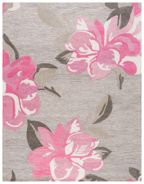 Safavieh Jardin Hand-tufted Area Rug In Ivory And Beige – Elegant Wool-cotton Blend For Timeless Decor Grey ,Pink 80% Wool & 20% Cotton Jar403u-6