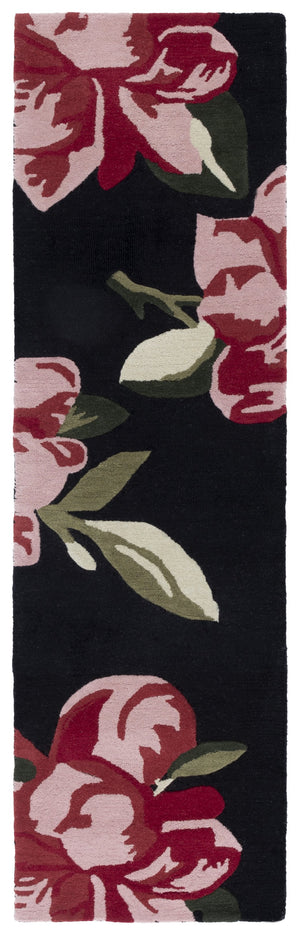 Safavieh Jardin Luxurious Handtufted Area Rug In Elegant Ivory And Beige – Enhance Your Home's Style Today! Black ,Pink 80% Wool & 20% Cotton Jar403z-28