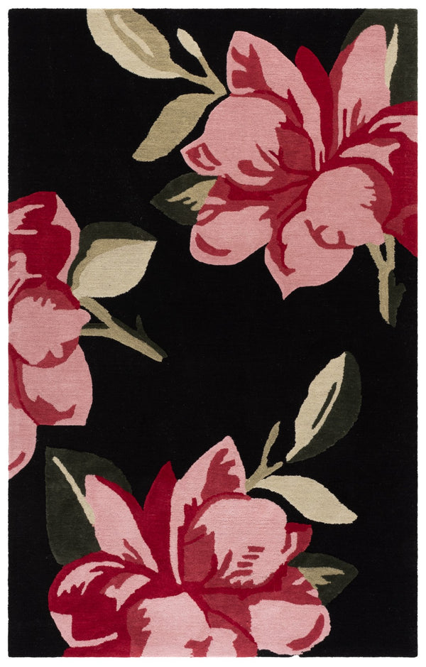 Safavieh Jardin Hand-tufted Area Rug In Ivory And Beige – Elegant Wool-cotton Blend For Timeless Decor Black ,Pink 80% Wool & 20% Cotton Jar403z-9