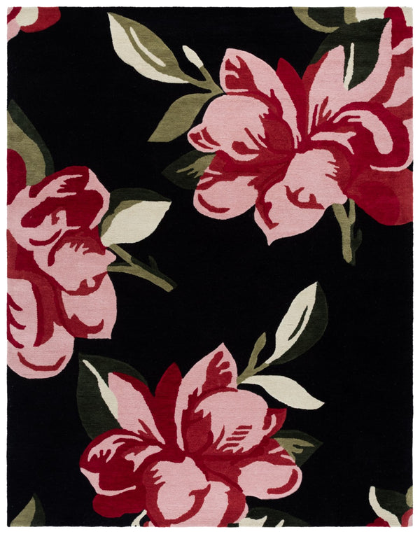 Safavieh Jardin Hand-tufted Area Rug In Ivory And Beige – Elegant Wool-cotton Blend For Timeless Decor Black ,Pink 80% Wool & 20% Cotton Jar403z-9