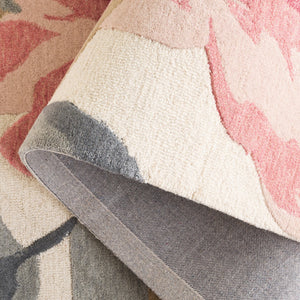 Safavieh Jardin Hand‑Tufted Ivory And Pink Runner Rug — Wool‑Cotton Blend, Low‑Pile Floral Accent For Hallways 2'-3" x 8'-0" JAR404U-28