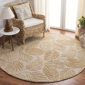 Safavieh Jardin Hand-Tufted Beige Wool-Cotton Area Rug — Low-Profile Floral-Tropical Design, Durable Craftsmanship 3'-0" x 5'-0" JAR425B-3