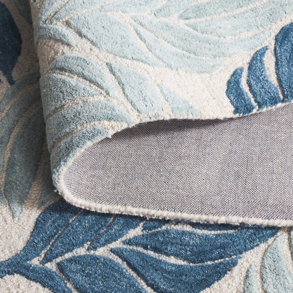 Safavieh Jardin Hand-Tufted Blue Ivory Area Rug — 80% Wool, Low-Profile Floral Motif For Modern Homes 6'-0" x 9'-0" JAR425M-6