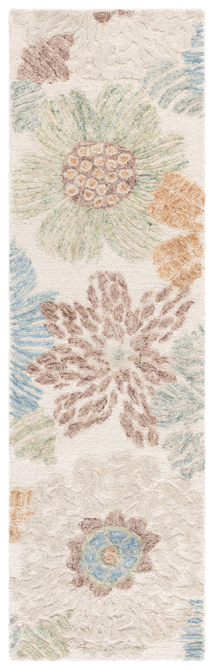 Safavieh Jardin Hand-Tufted Wool Rug In Warm Red And Blue Tones, 5/8" Low Pile Comfort For Living Rooms 6'-0" x 9'-0" JAR466Q-6