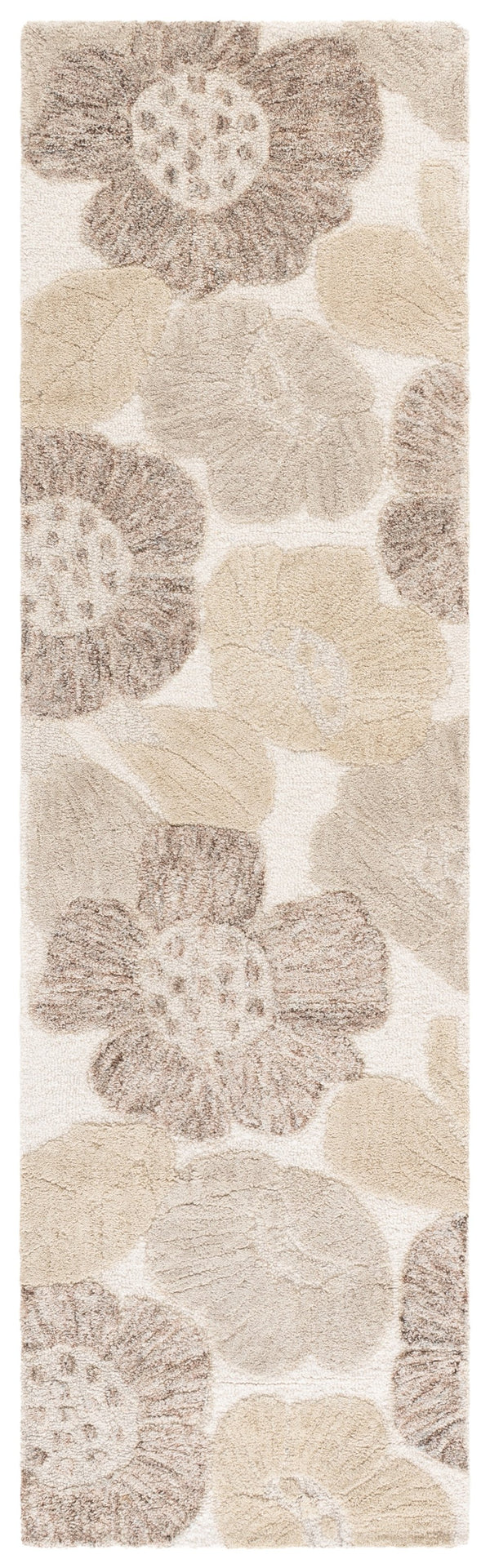Safavieh Jardin Hand‑Tufted Grey Ivory Wool Rug — Subtle Floral Motif, Low‑Profile 5/8" Pile, Durable Elegance 8'-0" x 10'-0" JAR467F-8