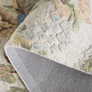 Safavieh Jardin Hand-Tufted Wool-Cotton Area Rug In Soothing Beige & Blue — Low-Profile, Minimalist Elegance 3'-0" x 5'-0" JAR468B-3