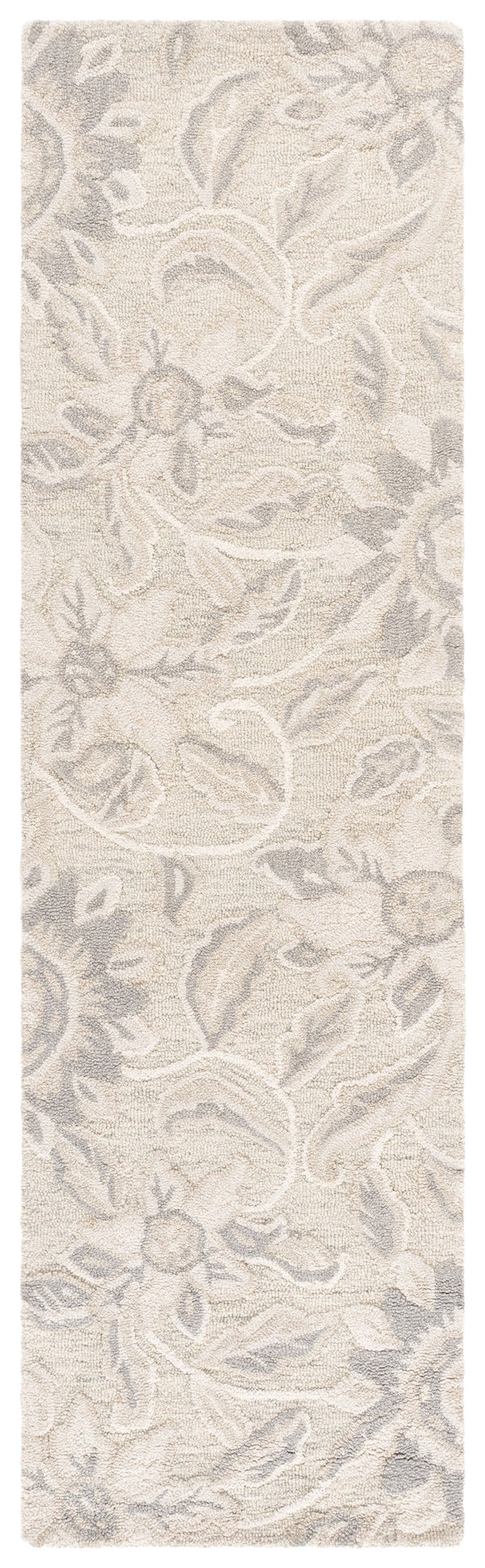 Safavieh Jardin Hand-Tufted Beige And Blue Runner Rug — Wool-Cotton Blend, Low Pile Elegance For Hallways 2'-3" x 8'-0" JAR469B-28