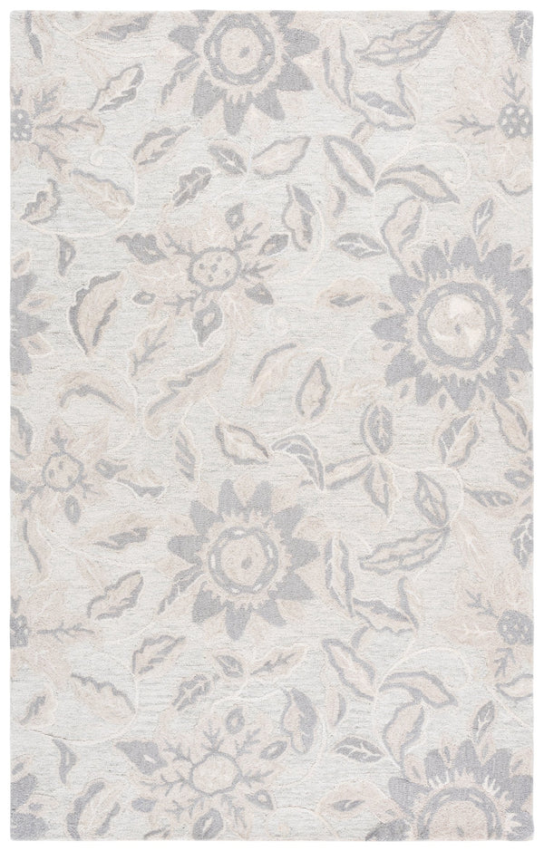 Safavieh Jardin Hand-Tufted Wool-Cotton Rug | Beige & Soft Blue Palette, Plush Low-Profile Comfort For Living Spaces 8'-0" x 10'-0" JAR469B-8