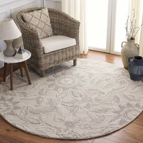 Safavieh Jardin Hand-Tufted Wool-Cotton Rug | Beige & Soft Blue Palette, Plush Low-Profile Comfort For Living Spaces 8'-0" x 10'-0" JAR469B-8