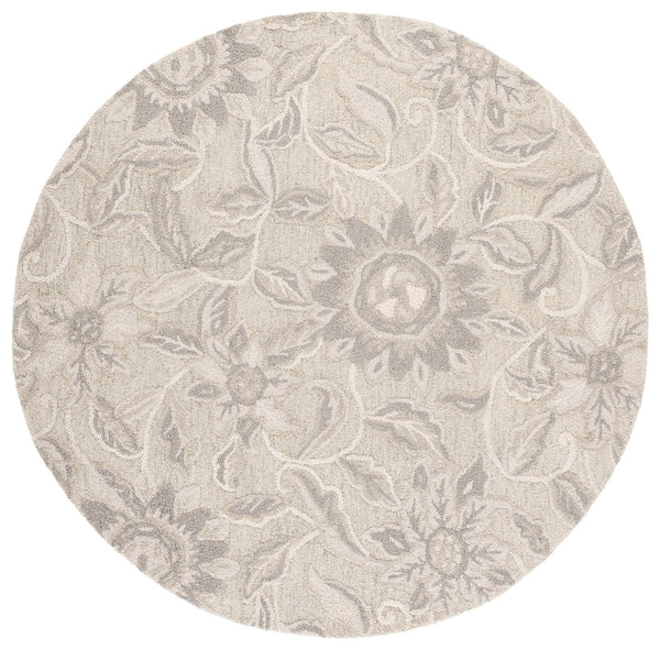 Safavieh Jardin Hand-Tufted Beige And Blue Runner Rug — Wool-Cotton Blend, Low Pile Elegance For Hallways 2'-3" x 8'-0" JAR469B-28