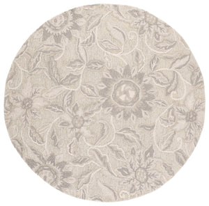 Safavieh Jardin Hand-Tufted Beige And Blue Wool-Cotton Rug, Subtle Floral Rectangular Motif For Living Spaces 3'-0" x 5'-0" JAR469B-3