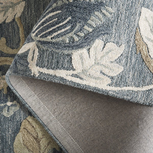 Safavieh Jardin Hand-Tufted Blue Beige Wool-Cotton Rug — Low-Profile Floral Elegance For Living Rooms And Entryways 5'-0" x 8'-0" JAR470M-5