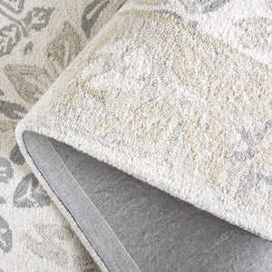 Safavieh Jardin Hand-Tufted Ivory Grey Wool-Cotton Rug — Low-Profile, Artisanal Neutral Area Accent For Home 4'-0" x 6'-0" JAR471F-4