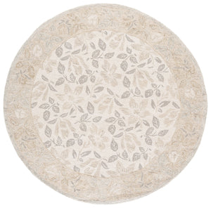 Safavieh Jardin Hand-Tufted Ivory Grey Wool-Cotton Rug — Low-Profile, Artisanal Neutral Area Accent For Home 4'-0" x 6'-0" JAR471F-4