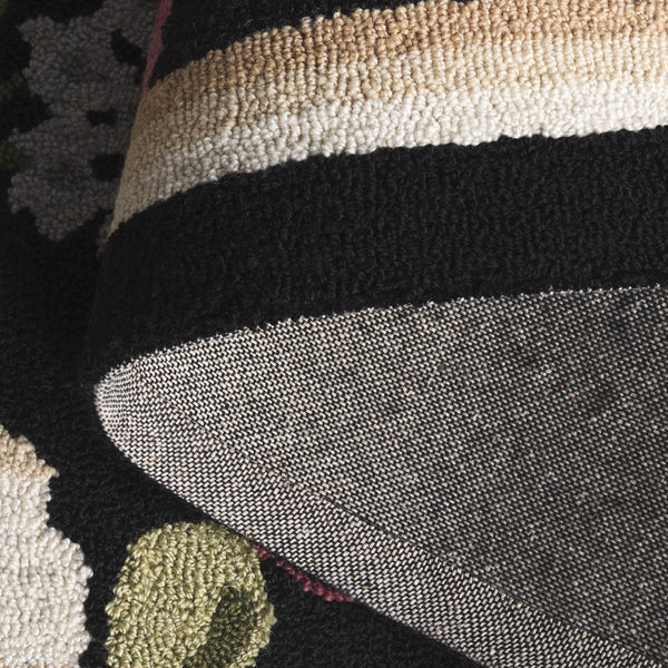 Safavieh Jardin Hand‑Tufted Black And Red Area Rug — Striking Floral‑Friendly Design, Durable Soft Blend 6'-0" x 9'-0" JAR473Z-6