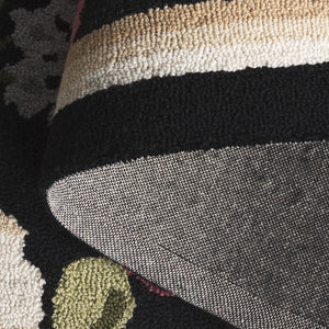 Safavieh Jardin Hand-Tufted Black & Red Runner Rug — Plush Low-Profile Floral Design, Durable Stain-Resistant Fabric Crafted In India 2'-3" x 8'-0" JAR473Z-28