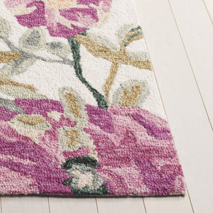 Safavieh Jardin Elegant Floral Hand-tufted Area Rug For Home Decor - Comfort And Sophistication Combined Ivory ,Pink 80% Wool,20% Cotton Jar475a-5