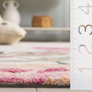 Safavieh Jardin Elegant Floral Hand-tufted Area Rug For Home Decor - Comfort And Sophistication Combined Ivory ,Pink 80% Wool,20% Cotton Jar475a-5