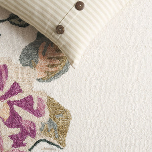 Safavieh Jardin Elegant Floral Hand-tufted Area Rug For Home Decor - Comfort And Sophistication Combined Ivory ,Pink 80% Wool,20% Cotton Jar475a-5