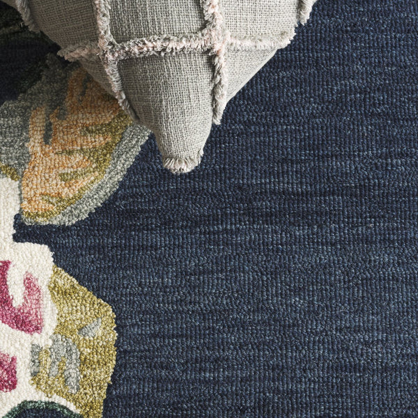 Safavieh Jardin Elegant Floral Hand-tufted Area Rug For Home Decor - Comfort And Sophistication Combined Navy ,Pink 80% Wool,20% Cotton Jar475n-5