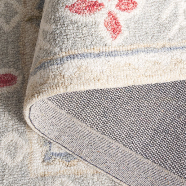 Safavieh Jardin Hand-Tufted Beige Pink Floral Rug, Wool-Cotton Blend For Living Room Warmth & Texture 5'-0" x 8'-0" JAR476B-5