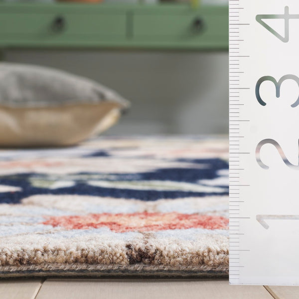 Safavieh Jardin Hand Tufted Wool Rug - Elegant Floral Design For Living Spaces, Comfort And Style Combined Black ,Green Wool Pile Jar575z-9