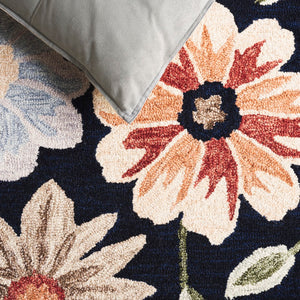 Safavieh Jardin Hand Tufted Wool Rug - Elegant Floral Design For Living Spaces, Comfort And Style Combined Black ,Green Wool Pile Jar575z-9