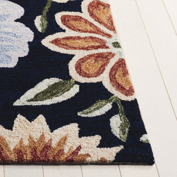 Safavieh Jardin Hand Tufted Wool Rug - Elegant Floral Design For Living Spaces, Comfort And Style Combined Black ,Green Wool Pile Jar575z-9