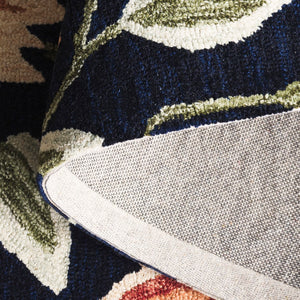 Safavieh Jardin Hand Tufted Wool Rug - Elegant Floral Design For Living Spaces, Comfort And Style Combined Black ,Green Wool Pile Jar575z-9