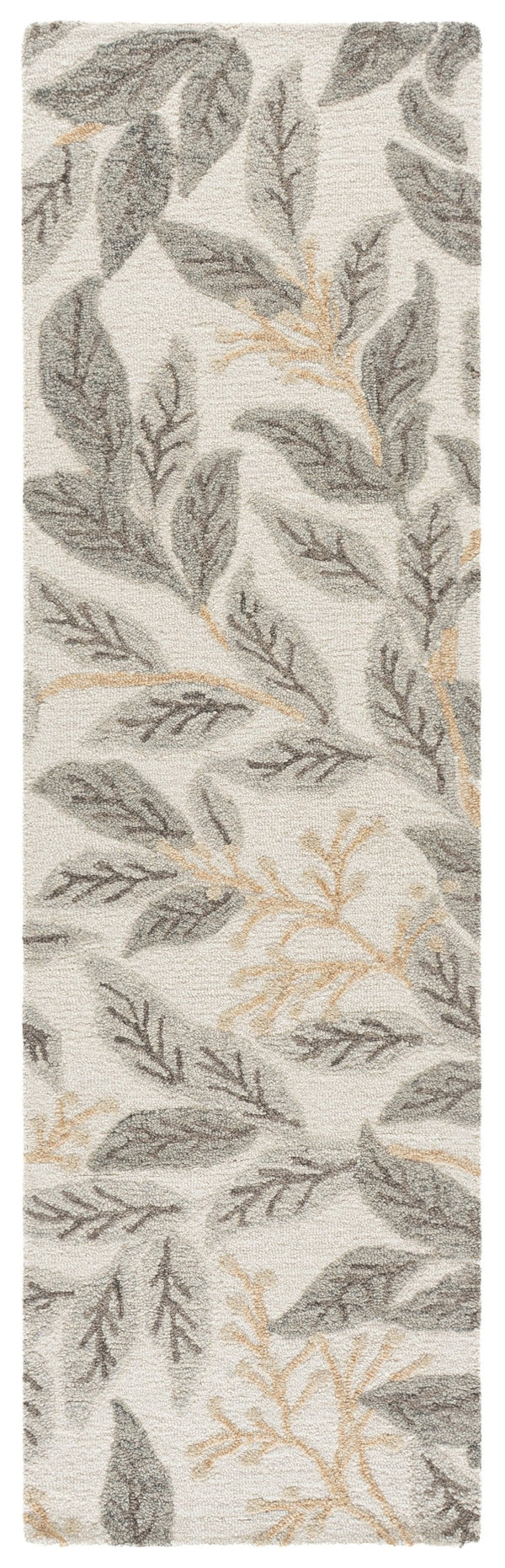 Safavieh Jardin Hand-Tufted Round Ivory And Grey Floral Rug – Wool-Cotton Blend, Low-Pile Elegant Accent 6'-0" x 6'-0" JAR576F-6R