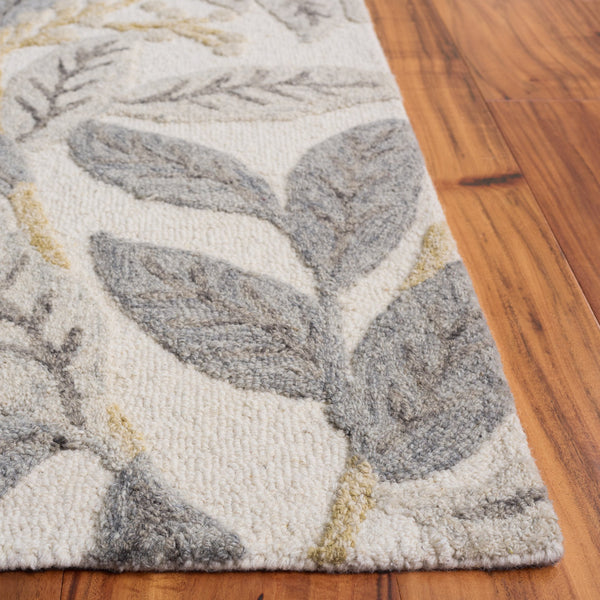 Safavieh Jardin Hand-Tufted Ivory Grey Runner Rug — Low-Profile Wool-Cotton Blend For Hallways & Entryways 2'-3" x 8'-0" JAR576F-28