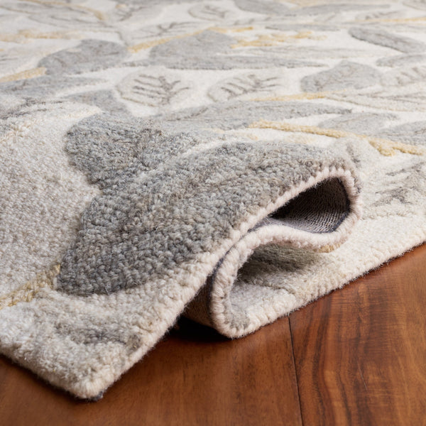 Safavieh Jardin Hand-Tufted Ivory Grey Wool-Cotton Rug — Subtle Neutral Texture, Durable Softness For Any Room 4'-0" x 6'-0" JAR576F-4