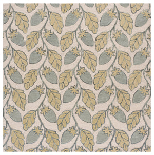 Safavieh Jardin Round Green Area Rug — Hand‑Tufted Wool & Cotton, Floral Transitional Design, Durable Texture 6'-0" x 6'-0" JAR626Y-6R