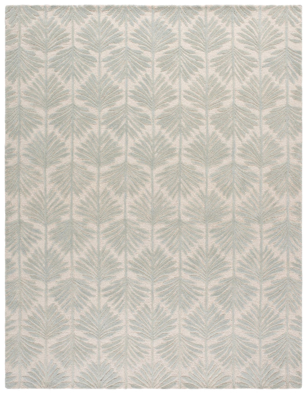 Safavieh Jardin Hand‑Tufted Botanical Wool Rug Grey — Soft Low Pile, Durable Natural Fibers, Modern Chic Centerpiece 6'-0" x 9'-0" JAR627F-6