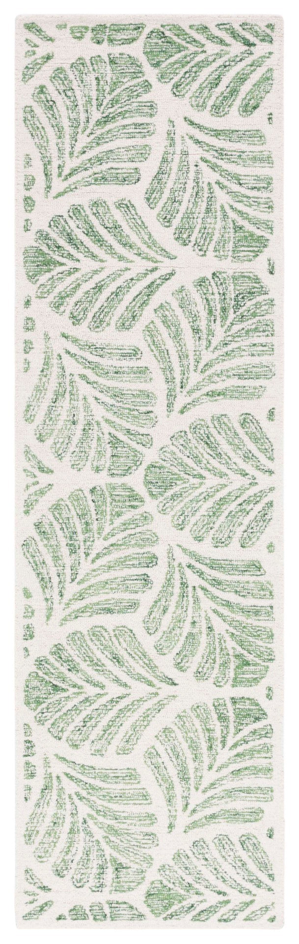 Safavieh Jardin Handcrafted Indian Wool Area Rug - Luxurious Botanical Motifs For Elegant Home Décor Ivory ,Green Indian Wool Jar729y-7sq